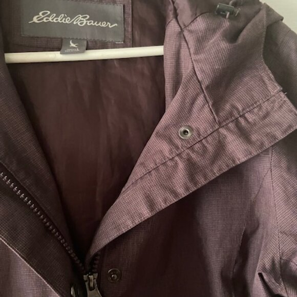 Eddie Bauer weatherproof rain jacket men's or women's size L large in mauve - Picture 6 of 9